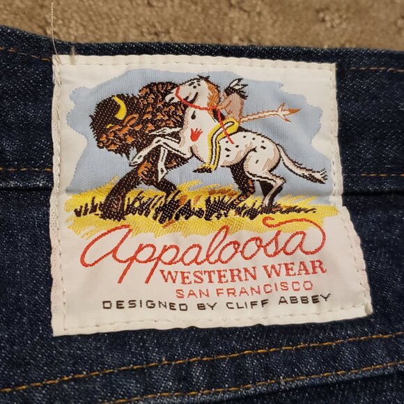 Vintage Appaloosa Blue Jeans Women's 28 Denim Wide Leg Western Wear Ranchwear - Picture 7 of 10